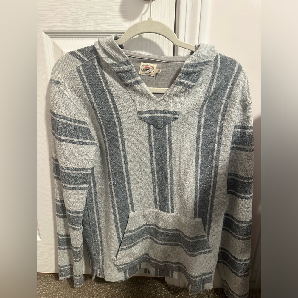 Faherty’s Terrycloth blue hoodie